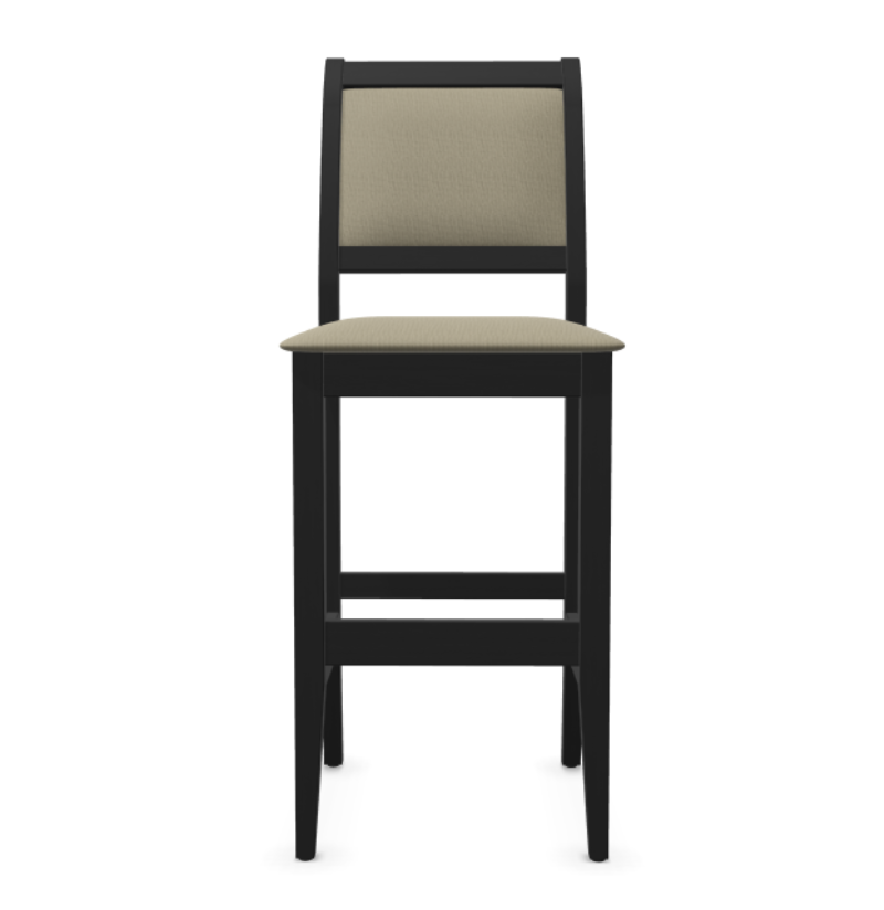 KING bar stool, beige fabric, wenge black finish, beechwood frame - Image 2