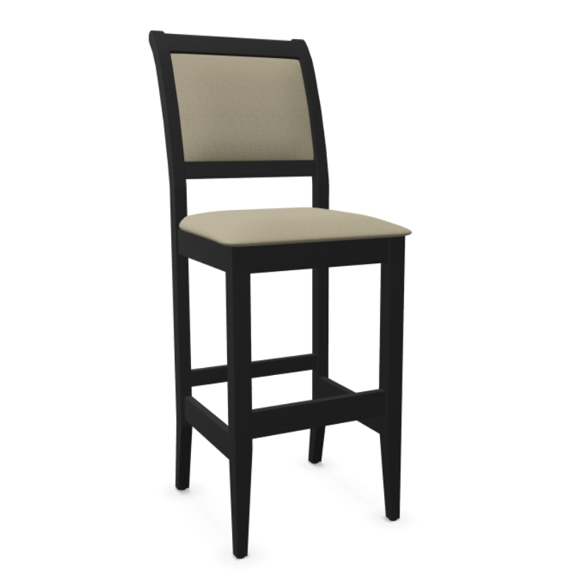 KING bar stool, beige fabric, wenge black finish, beechwood frame